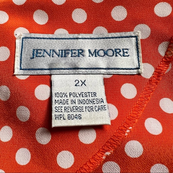 Jennifer Moore polka dot sleeveless top. SZ 2X - Picture 4 of 4